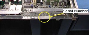 Serial Number Location for 1U System