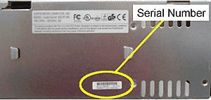 Rail Side Serial Number Location for 2U System