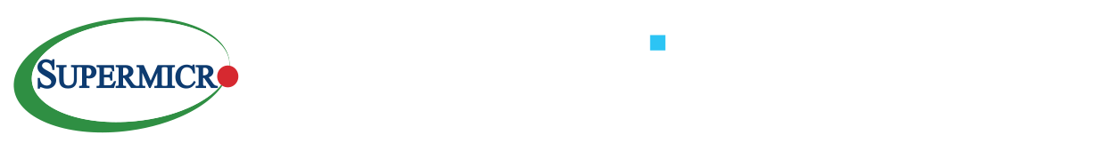 Logos of Supermicro, AMD, Intel, and NVIDIA