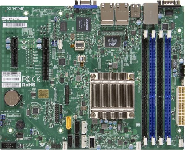 Supermicro A1SRM-2558F-O Micro ATX Intel Atom C2558プロセッサDDR3 1333 MHzマザーボード 
