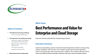 Thumbnail: Best Performance and Value for Enterprise and Cloud Storage White Paper