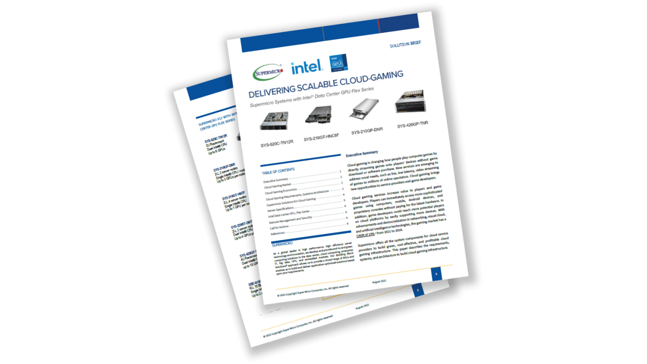 Cloud Media and AI Servers with Intel® GPUs