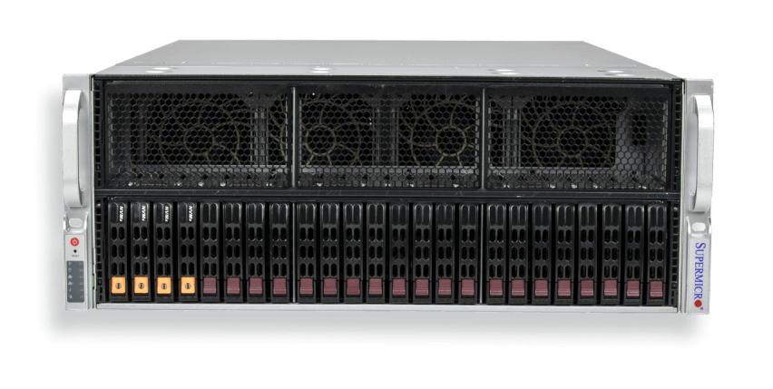 Supermicro 4U GPU system (front view)