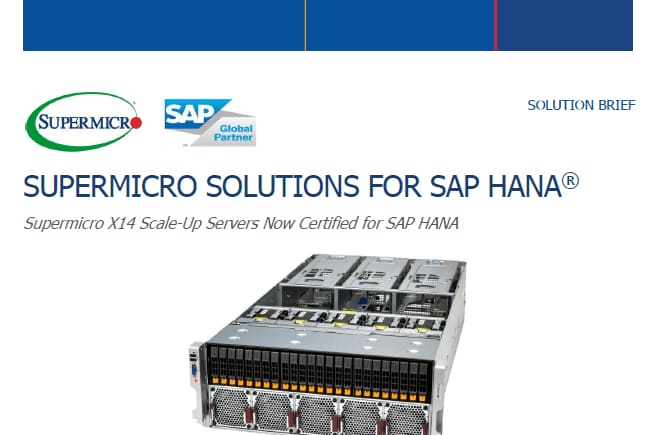 Thumbnail – Solution Brief: Supermicro Solutions for SAP HANA® (X14 Gen)