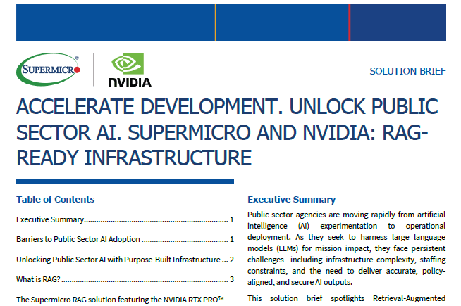 Thumbnail: Supermicro + NVIDIA RAG-Ready Enterprise AI Solution Brief