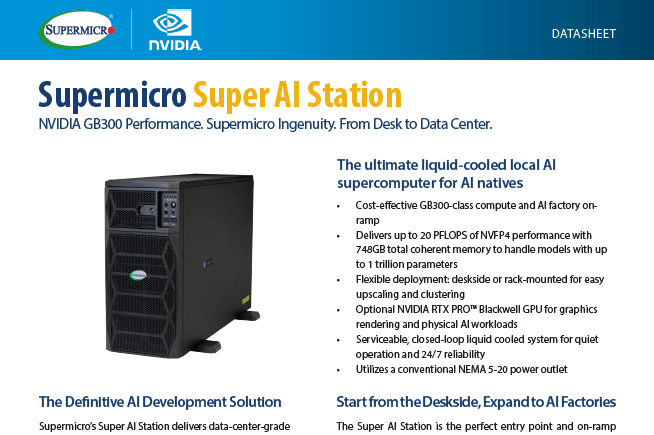 Thumbnail: Supermicro Super AI Station Datasheet