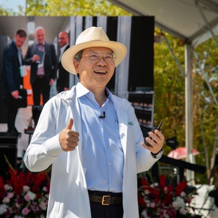 Supermicro CEO Charles Liang giving a speech at 30th Anniversary celebration