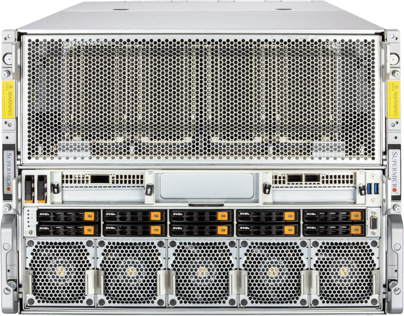 Supermicro 空冷システム(AMD MI325X 8-GPU搭載)