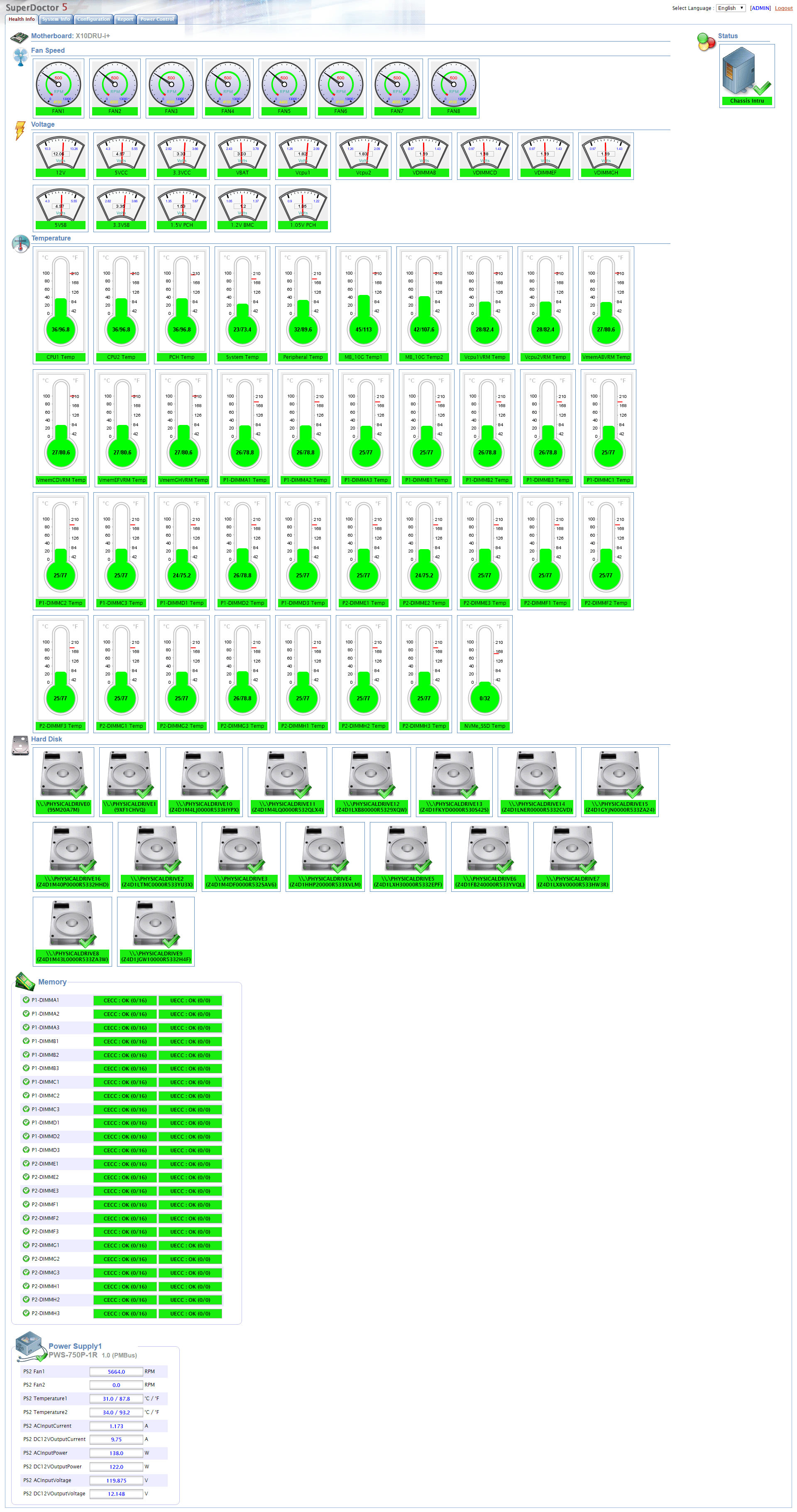 SuperDoctor 5 Bildschirmfoto